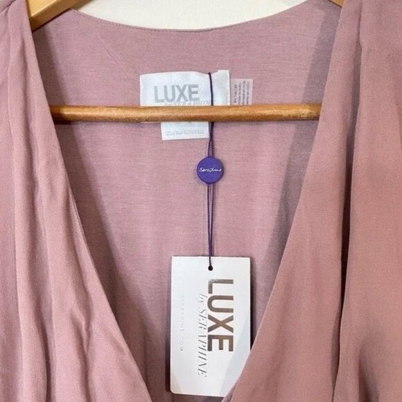 NEW Luxe by Seraphine Pink Mauve Cottagecore Flowy Maternity Nursing Wrap Dress - Picture 2 of 9